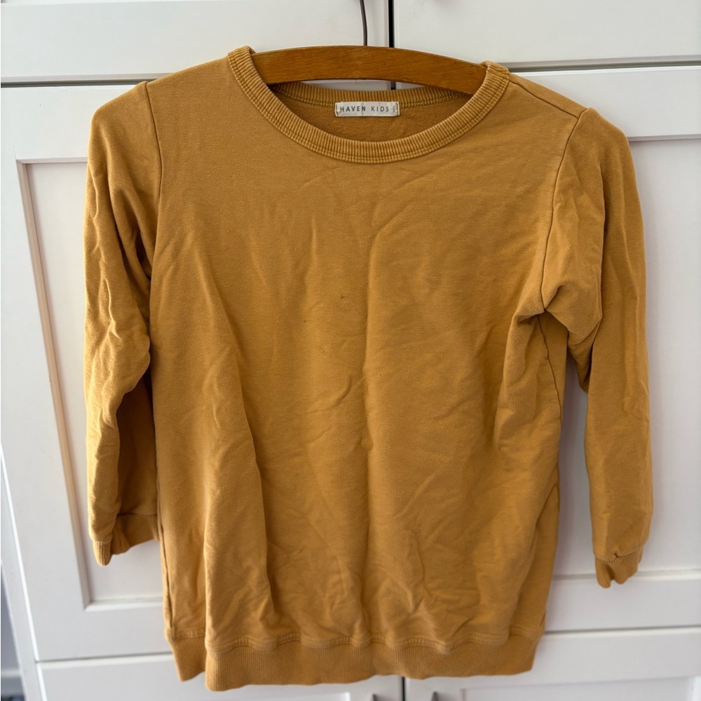 Haven Kids 🇨🇦 Mustard Long crew neck sweatshirt